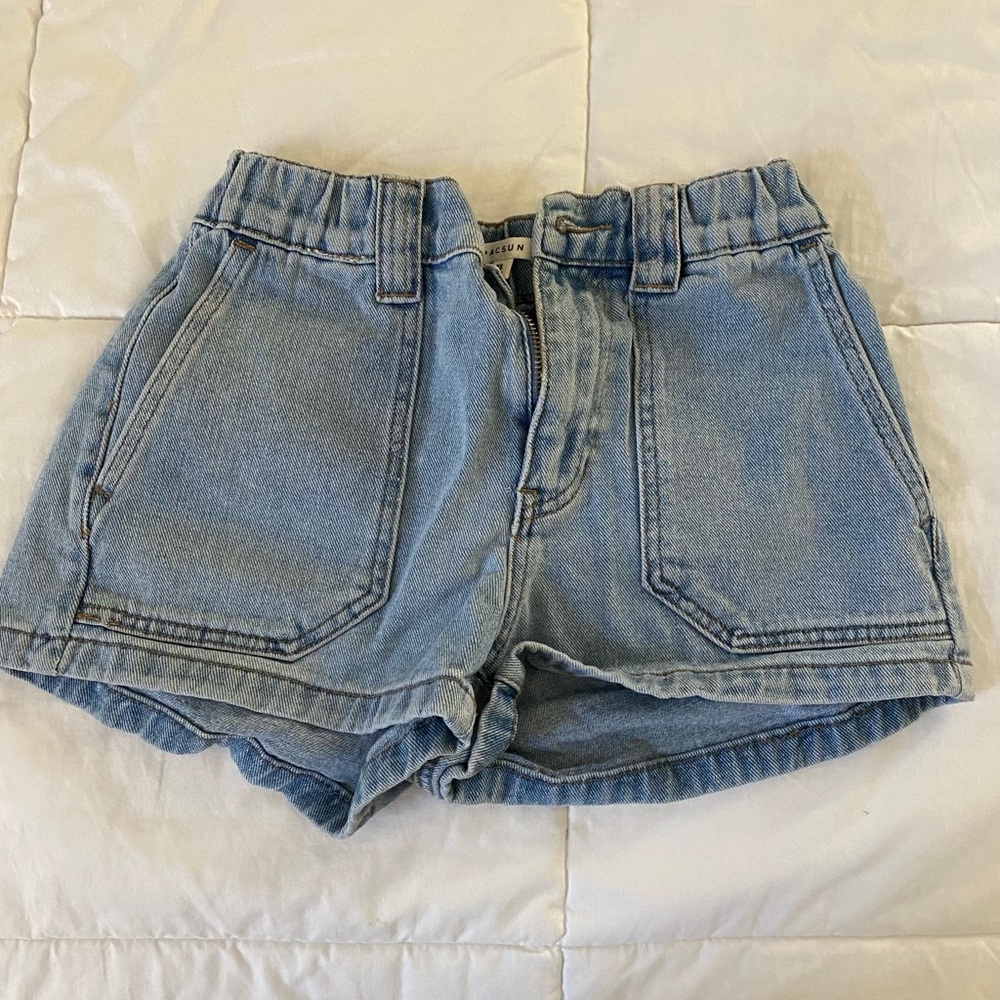 retro denim shorts